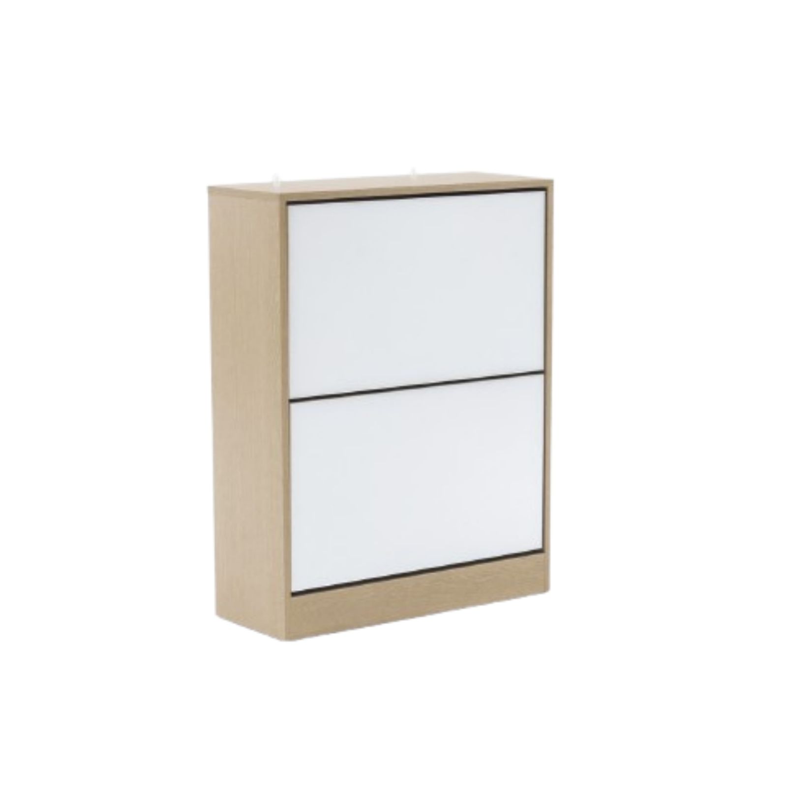 シューズラック 鏡付き 3段 スリム 下駄箱 玄関収納 倒れ防止 プッシュ