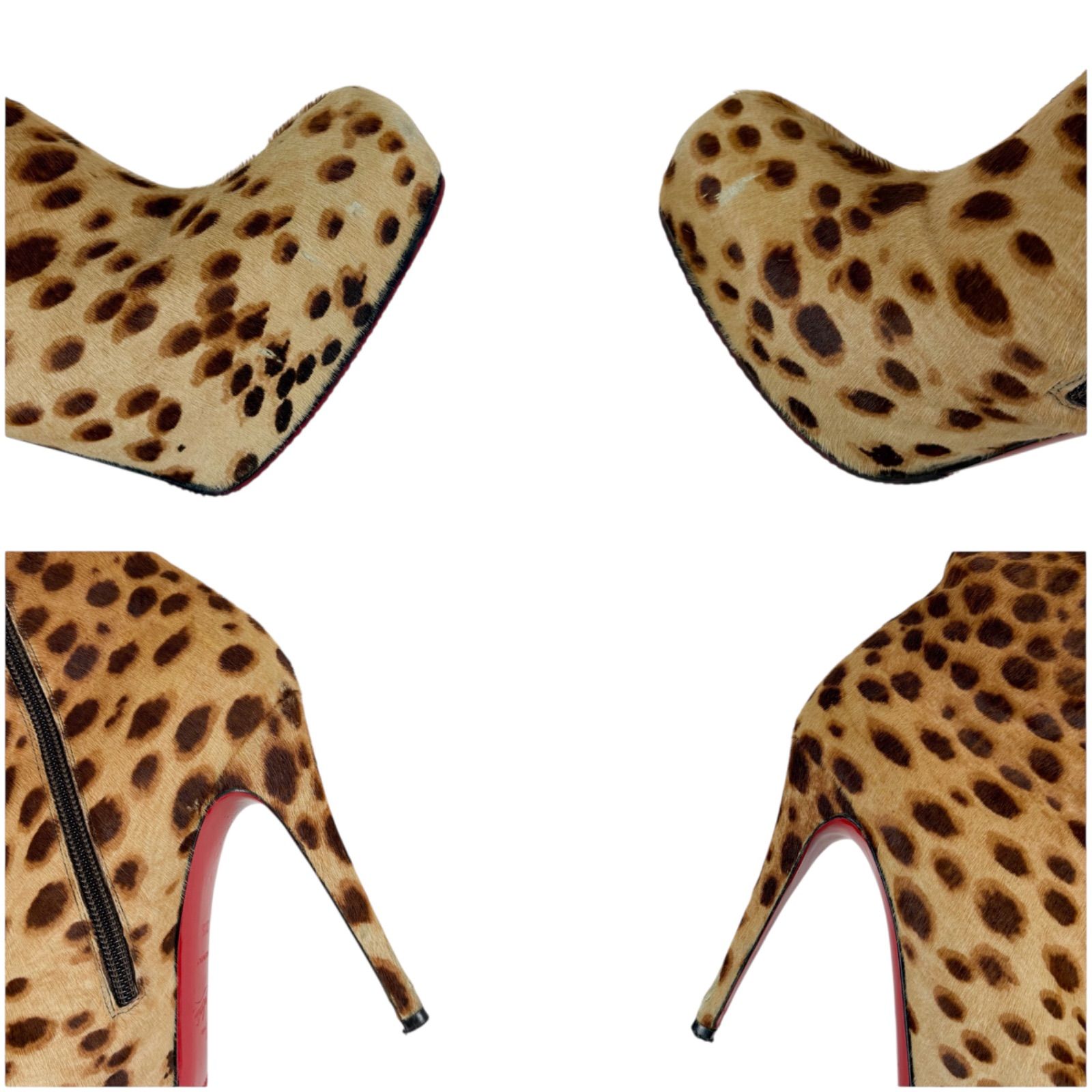 クリスチャンルブタン Christian Louboutin ハラコレザー ショート 