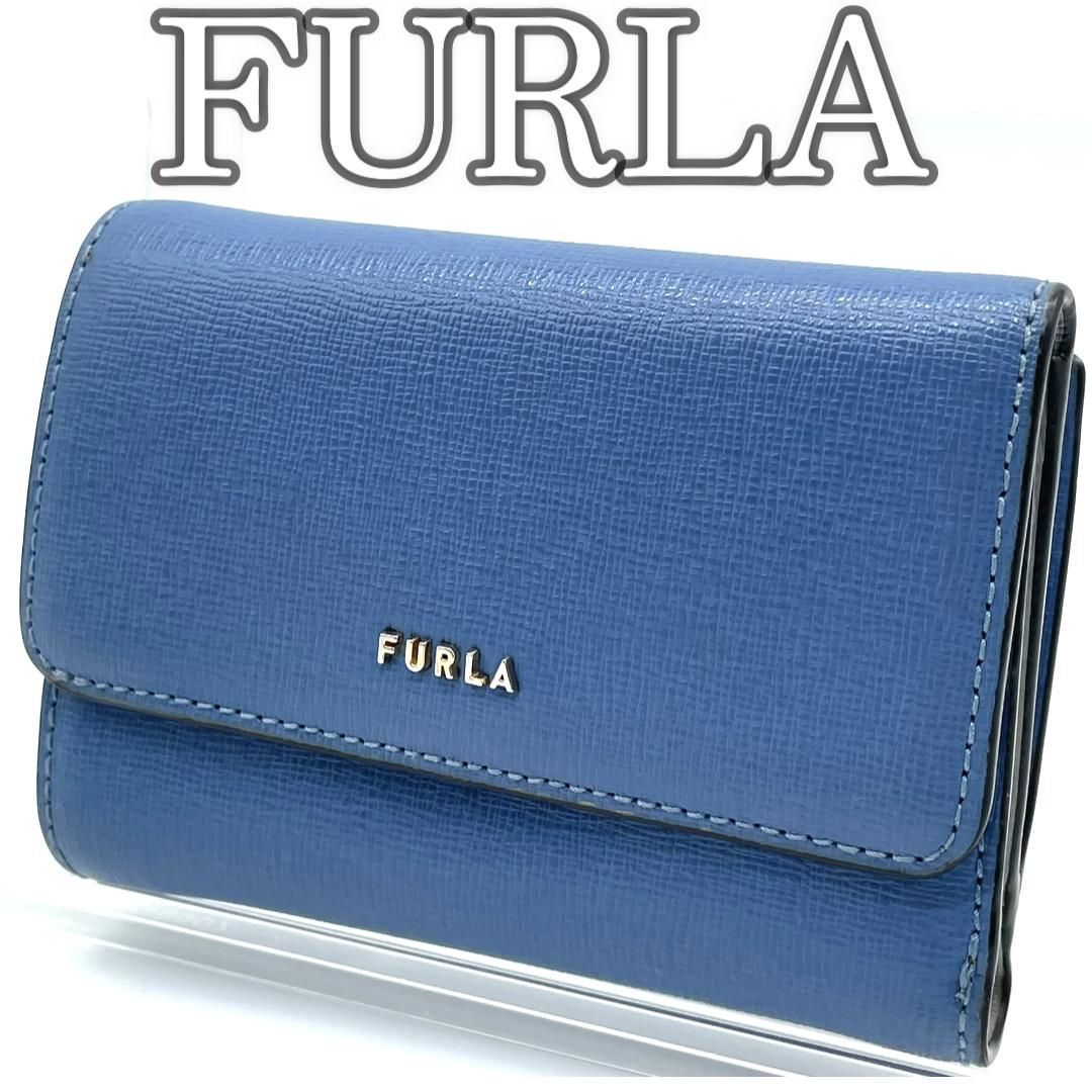 新品…FURLA ブルー 二つ折り財布 フルラ FURLA 財布 二つ折り財布 折りたたみ財布 小銭入れ付き WP00314
