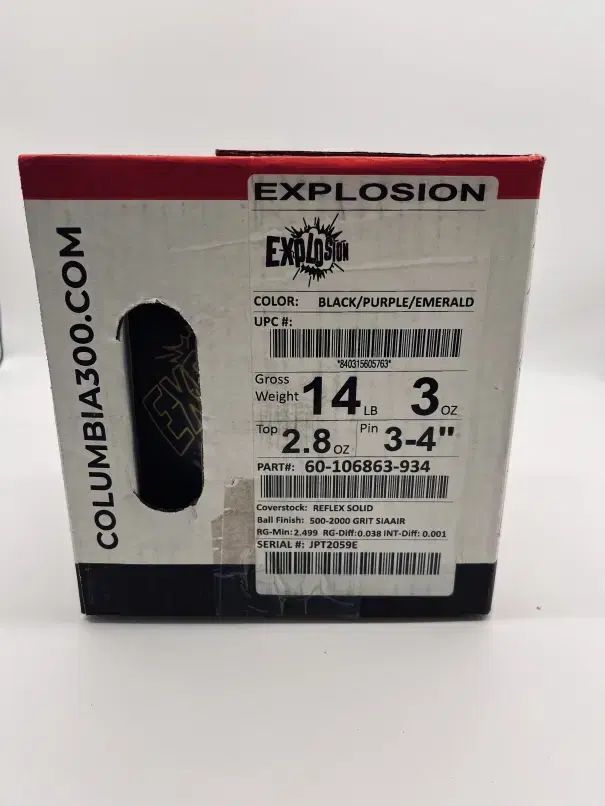 コロンビア300 エクスプロージョン 14 p 14パウンド ボーリングボール ボール