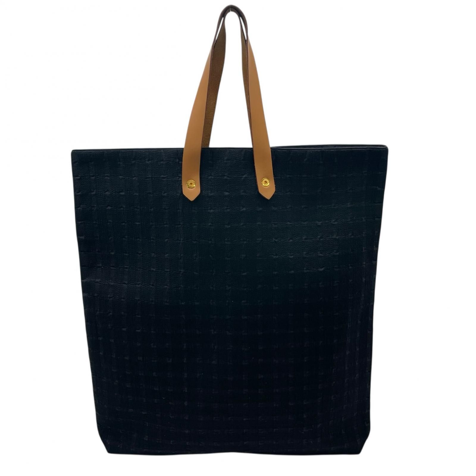 HERMES エルメス アメダバ トートバッグ コットン ネイビー メンズ