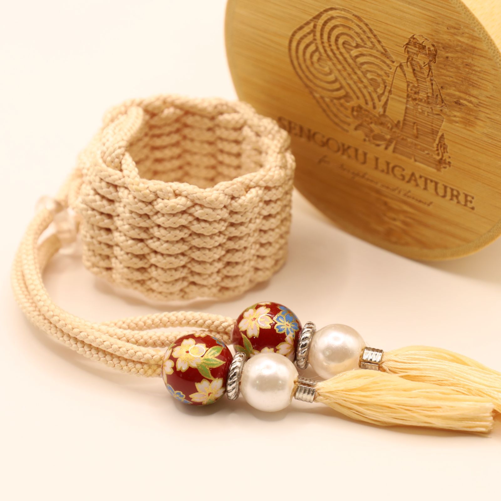 Sengoku Ligature Sourin Beige 大友宗麟 Tenor Samurai