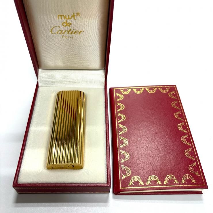 CARTIER ガスライター ローラー式 ゴールド スイスメイド 着火未 鑑定済み カルティエ