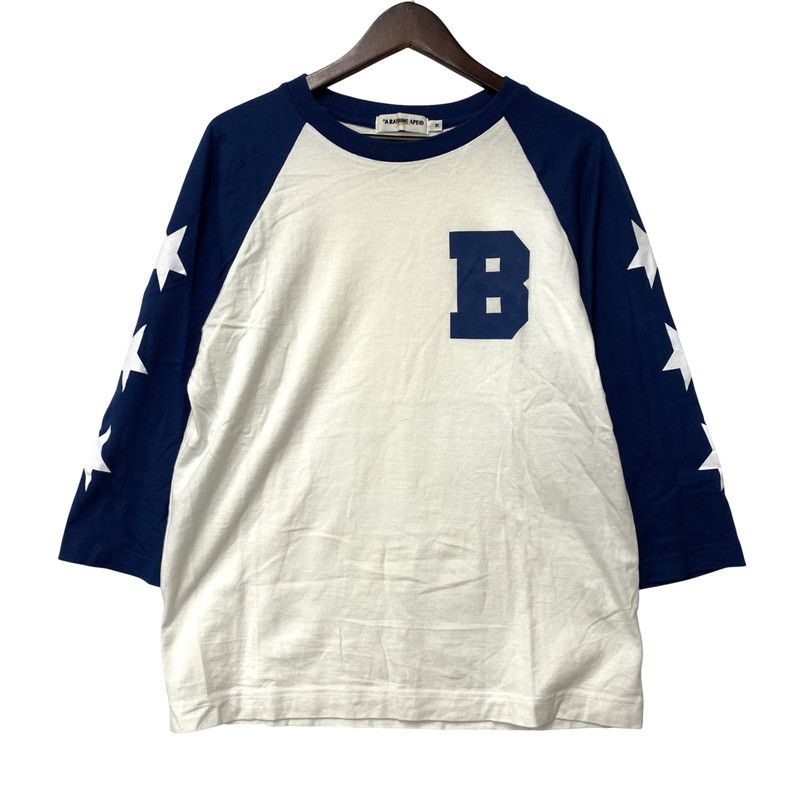 品 A BATHING APE アベイシングエイプ B RAGLAN SLEEVE TEE ラグラン スリーブ Tシャツ トップス 142-251202-as-18-izu