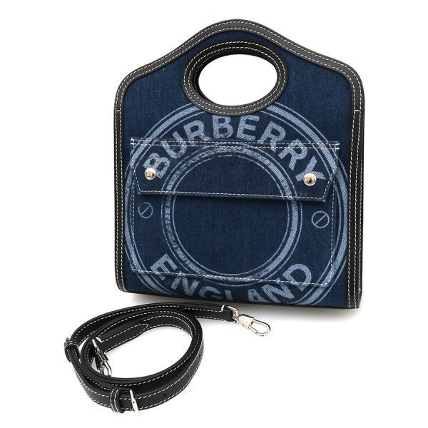 バーバリー ミニ ポケットバッグ デニム 8039090 Aランク