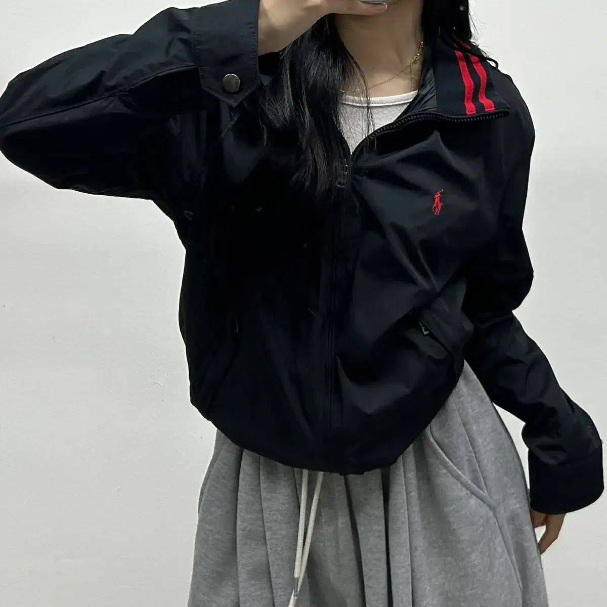 ポロラルフローレン ブラック ウィンドブレーカー ジャケット ジャージ L