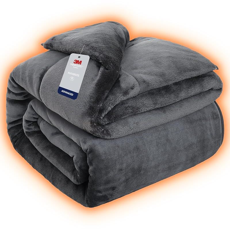 HARUMIN シンサレート 毛布 厚手【中綿増量】 冬用 シングル