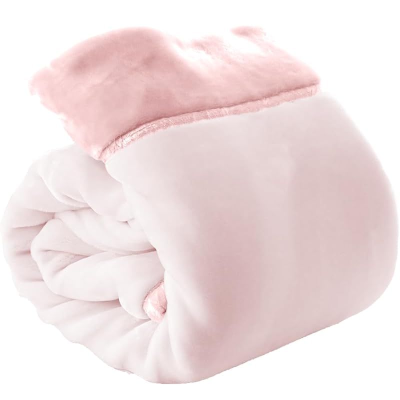 西川 毛布 冬用 厚手 シングル インスタで紹介されました メガオーロラ 掛け毛布 合わせ 洗える ピンク 重さ約3 kg ハイボリューム 衿付き ふっくら ふんわり あったか チンチラヘム ブランケット 重い 節電 冬 秋