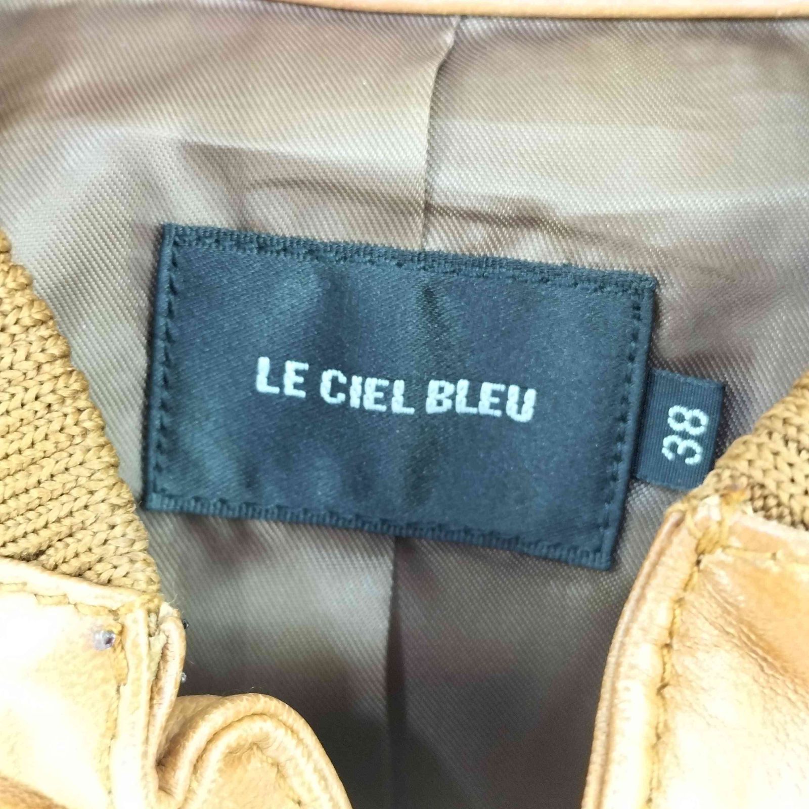 ルシェルブルー LE CIEL BLEU LAMB LEATHER レザージャケット