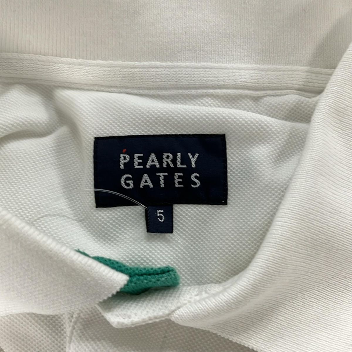 パーリーゲイツ ✨23年モデル メンズ 半袖 ポロシャツ ホワイト サイズ5 ポリエステルカノコ半袖ポロシャツ | PEARLY GATES（パーリーゲイツ