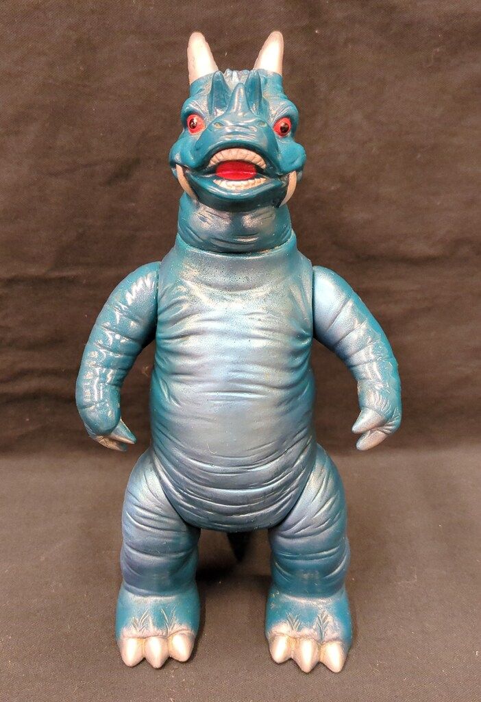 B-CLUB 復刻版怪獣シリーズ ブルマァク パゴス 青緑成型/銀スプレー