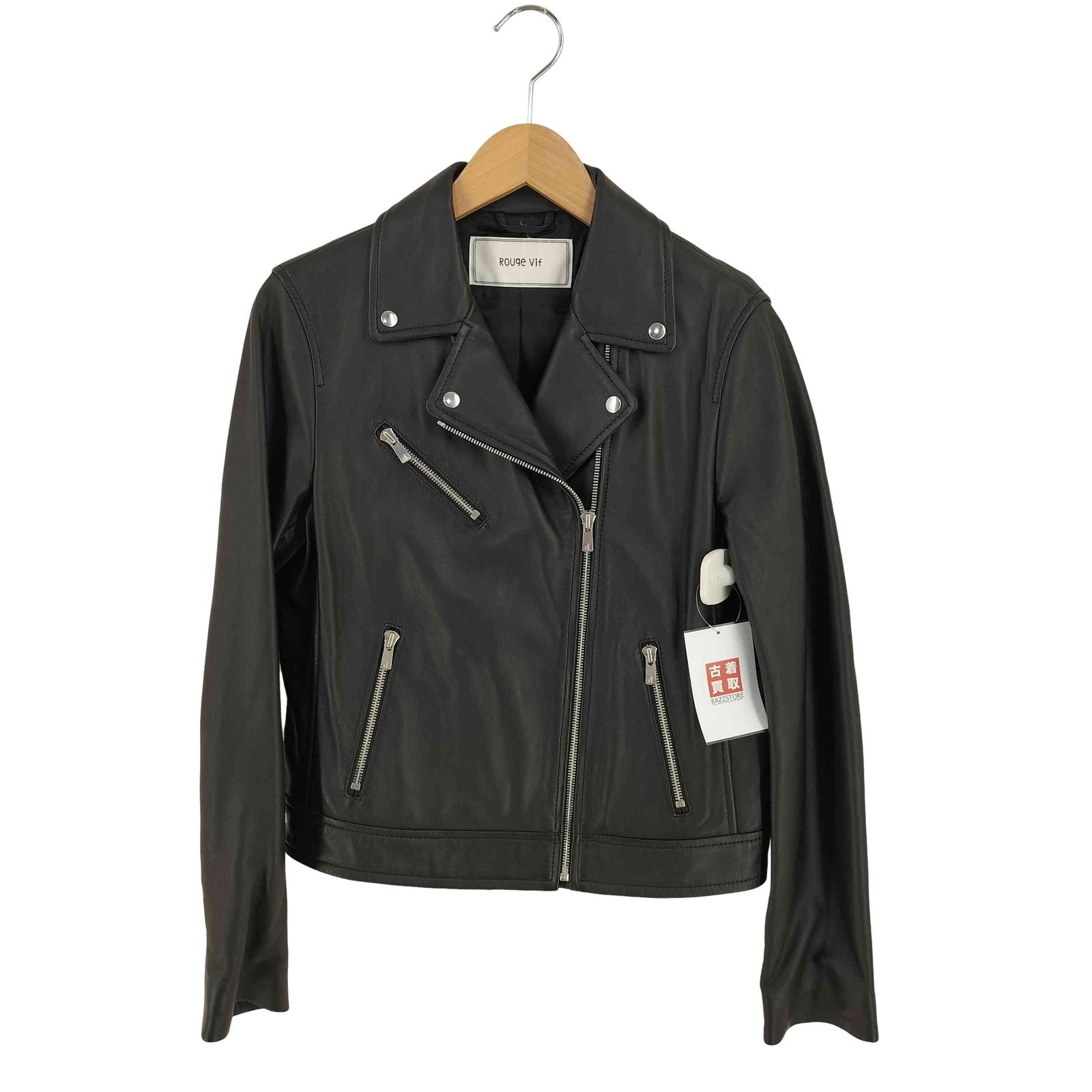 Rouge Vif ライダースジャケット 本革 4月末日まで ユーズドフルギ USED古着 ROUGE VIF SHEEP SKIN ライダースジャケット