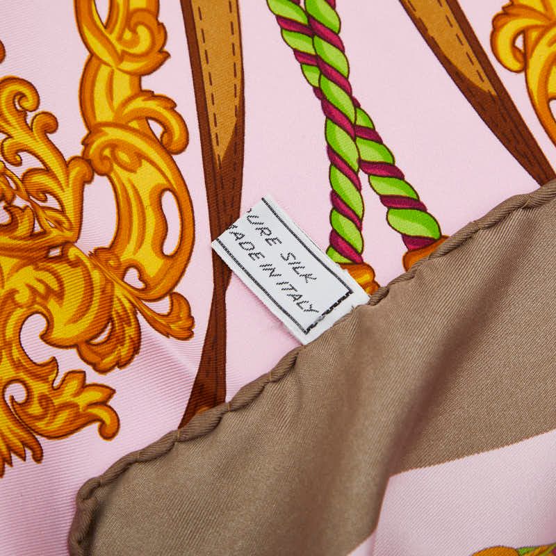 セリーヌ 総柄 ピンク マルチカラー 人気 シルク レディース CELINE【1