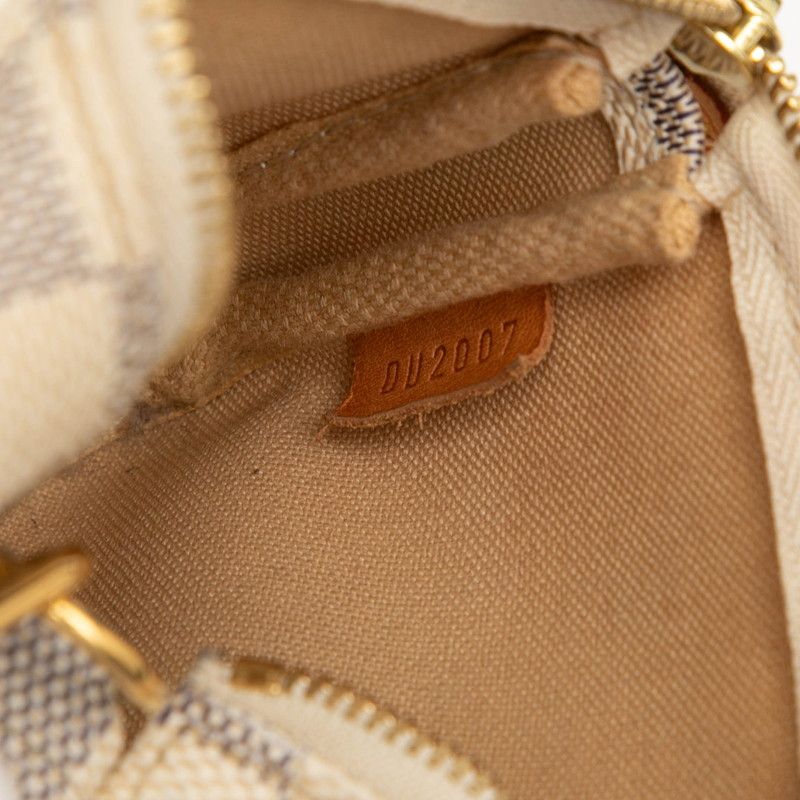 ルイ ヴィトン ダミエ アズール ミニ ポシェット アクセソワール