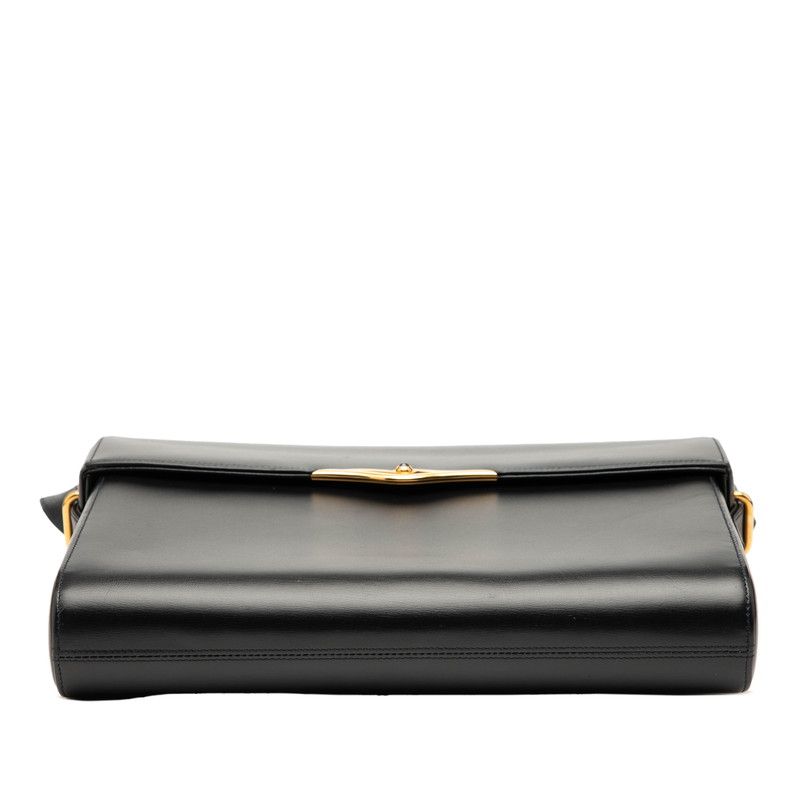 カルティエ 斜め掛け ショルダーバッグ ブラック レザー レディース