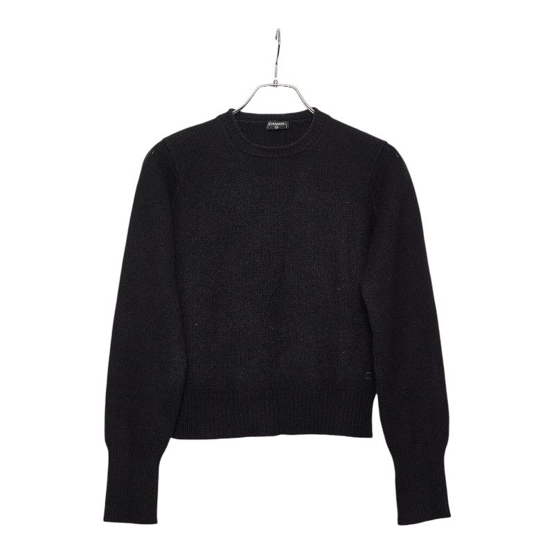 シャネル ココマーク 刺繍 ニット セーター ブラック ウール