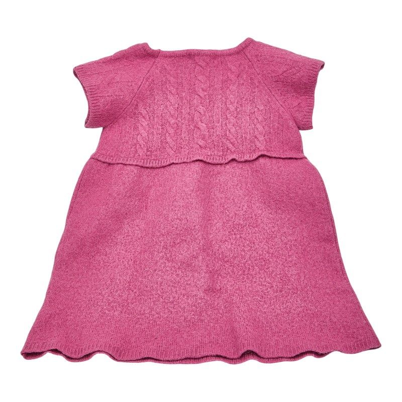 セリーヌ ニットワンピース 半袖 サイズ120 ピンク ウール アクリル キッズ CELINE 244-44626
