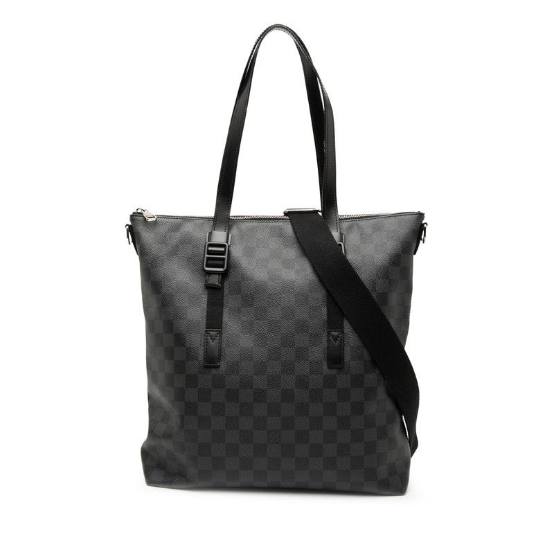 ルイ ヴィトン ダミエ グラフィット スカイライン トートバッグ ショルダーバッグ 2 WAY N 41456 ブラック PVC レザー メンズ LOUIS VUITTON 222-44643