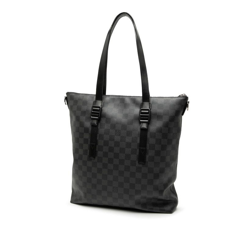 ルイ ヴィトン ダミエ グラフィット スカイライン トートバッグ ショルダーバッグ 2 WAY N 41456 ブラック PVC レザー メンズ LOUIS VUITTON 222-44643
