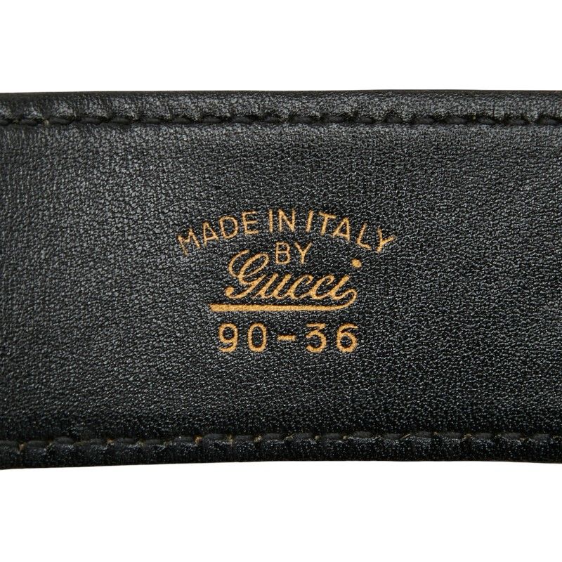  グッチ ベルト サイズ 90 36 ブラック レザー レディース GUCCI 1 0244789 ベルト 小物