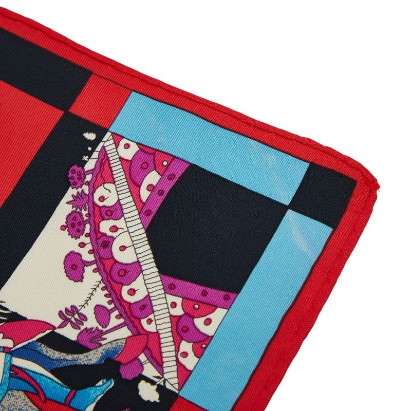 エルメス カレ90 Fantaisies indiennes 眩惑のインド ブラック マルチ