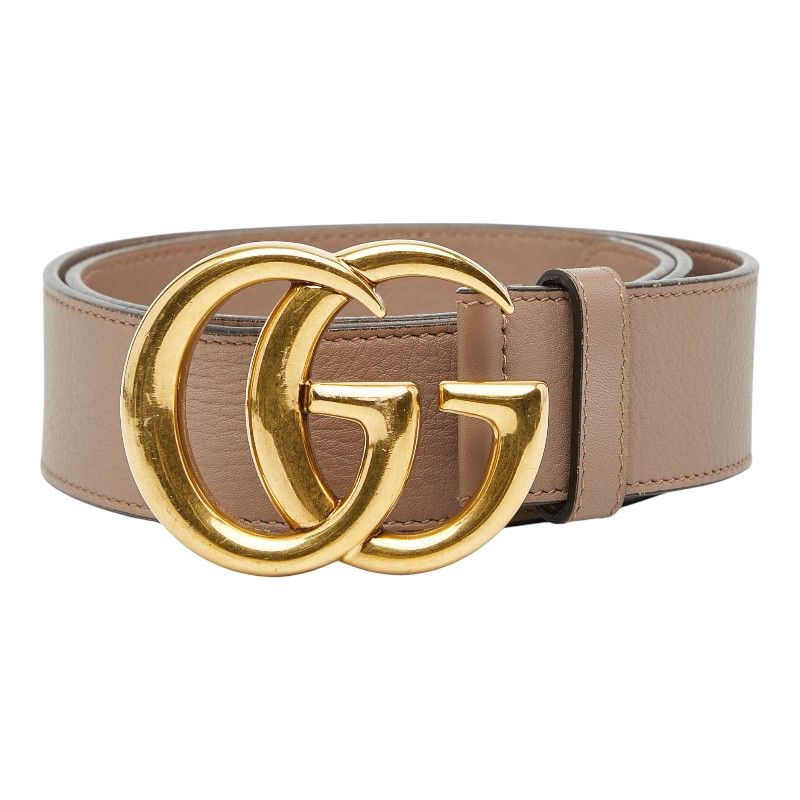 グッチ GGマーモント 400593 ベージュ レザー レディース GUCCI 1-0245281