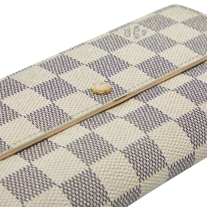 ルイ ヴィトン ダミエ アズール ポルトフォイユ サラ N61735 ホワイト