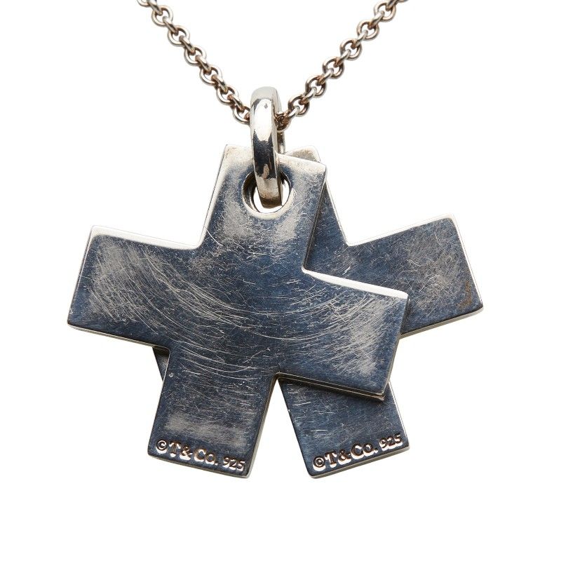 ティファニー ダブルクロス ペンダントネックレス SV925 シルバー