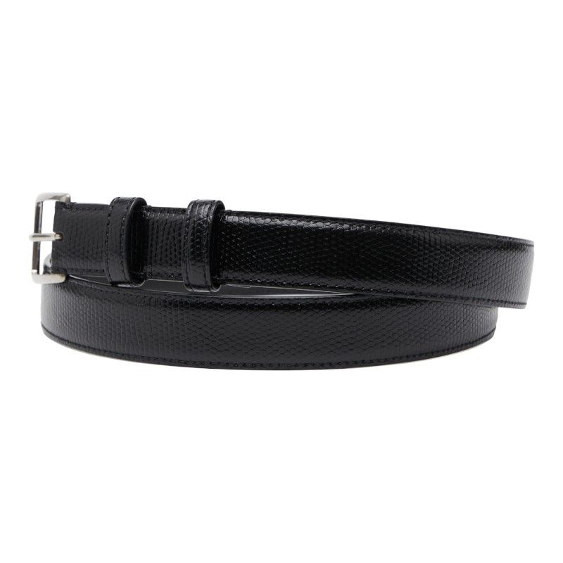 セリーヌ ベルト サイズ85 ブラック リザード型押し メンズ CELINE