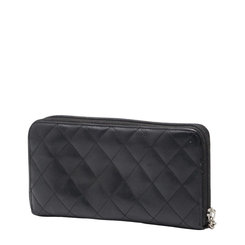 シャネル カンボンライン ココマーク ラウンドファスナー 長財布