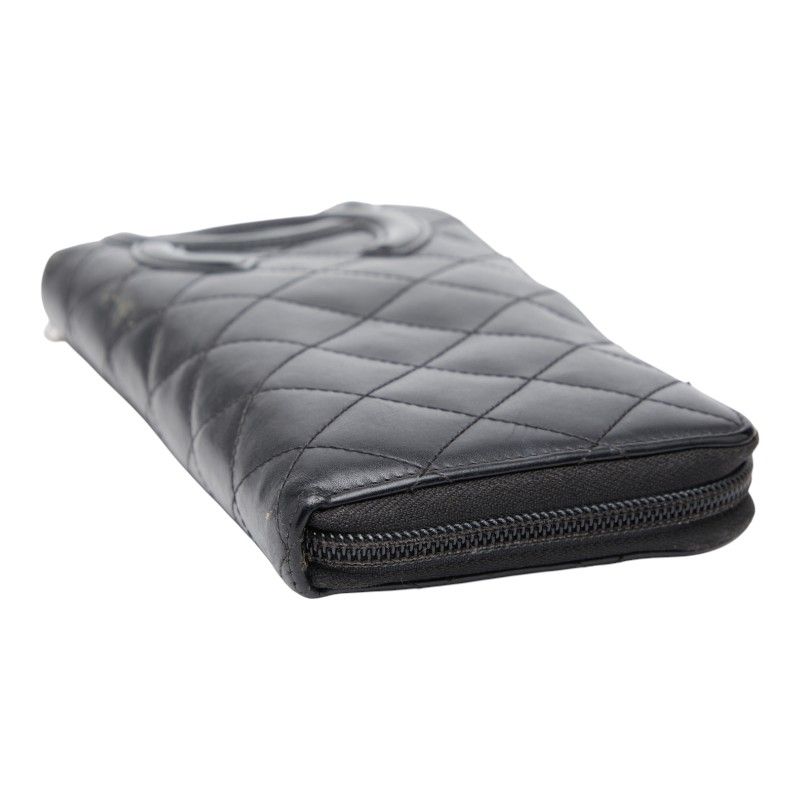 シャネル カンボンライン ココマーク ラウンドファスナー 長財布