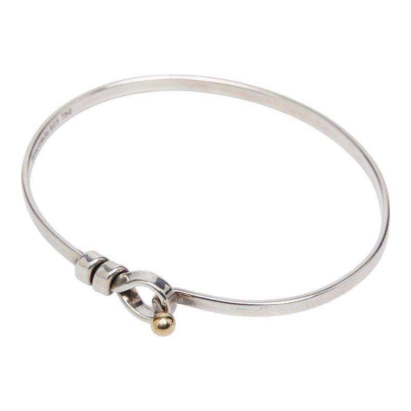 ティファニー フック アイ SV 925 シルバー K 18 YG イエローゴールド 750刻印 レディース TIFFANY Co 228 46021