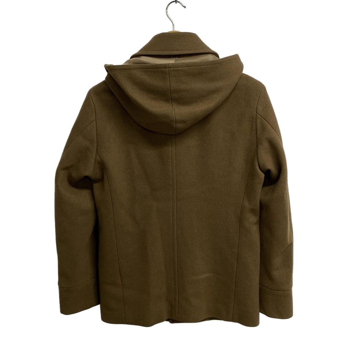 【極美品】EDIFICE エディフィス ウール フード付コート カーキ EDIFICE(エディフィス) コート サイズS メンズ美品 - ライトブラウン