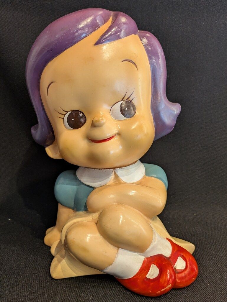 勧業銀行 ソフビ貯金箱 のばらちゃん座り洋服店頭用 300mm - メルカリ
