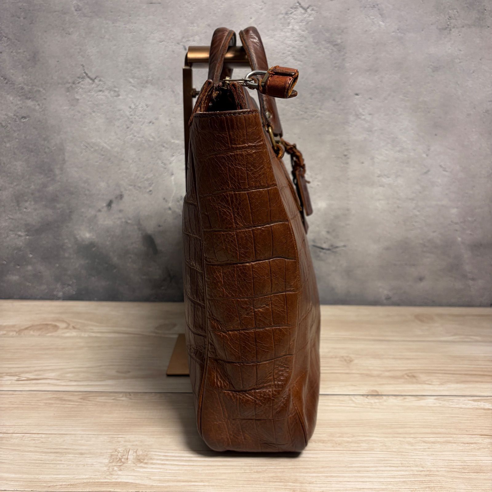 ✨Felisi フェリージ 本革 ビジネスバッグ ブラウン レザー 通勤 A4