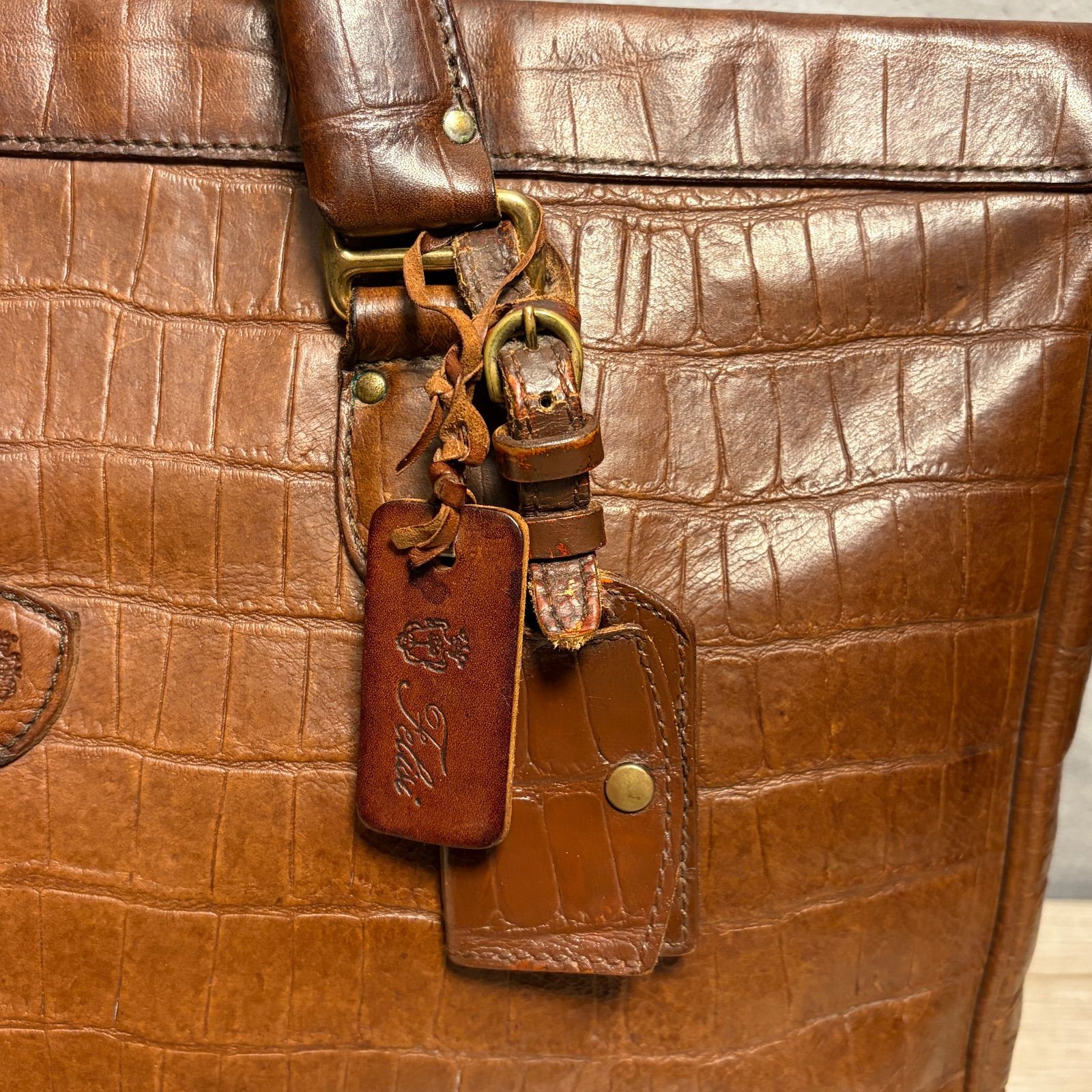 ✨Felisi フェリージ 本革 ビジネスバッグ ブラウン レザー 通勤 A4