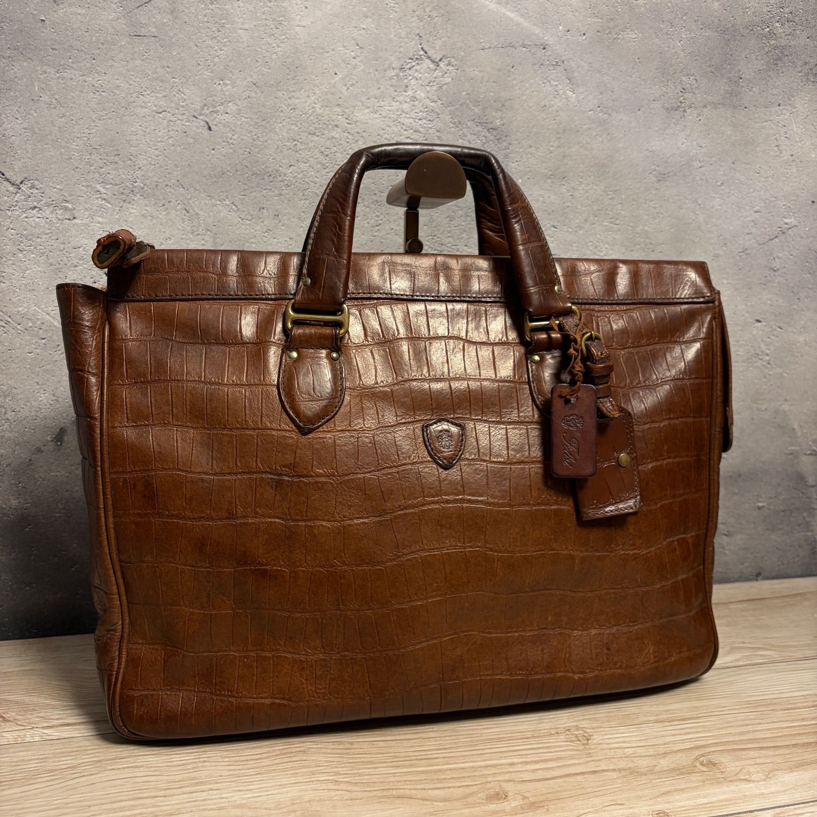 ✨Felisi フェリージ 本革 ビジネスバッグ ブラウン レザー 通勤 A4