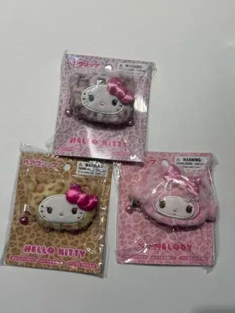 セット ギャルくま レオパードくま ヘアクリップ サンリオ マイメロディ ハローキティ