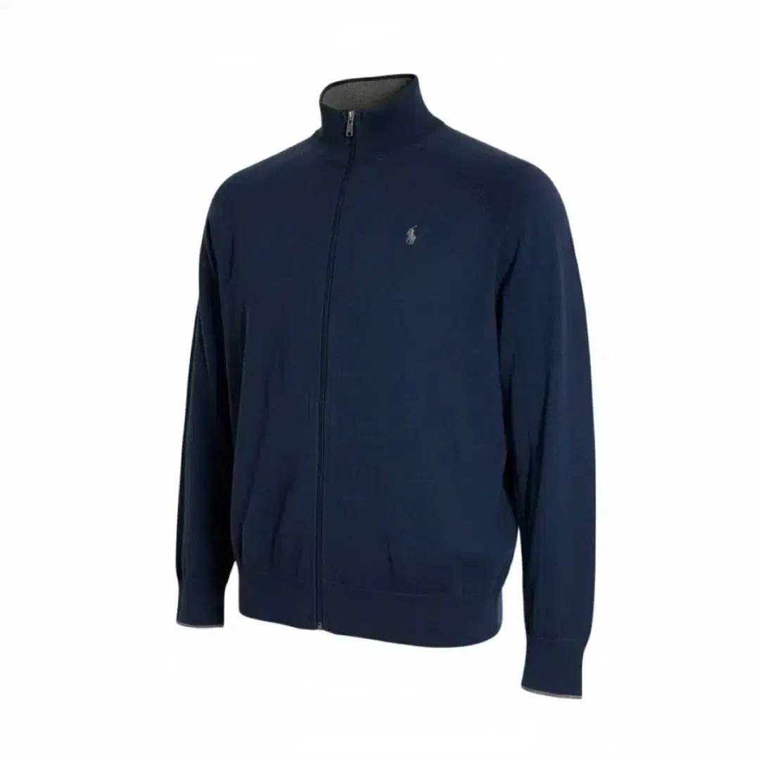 ポロラルフローレン ネイビー コットン ニット ジップアップ