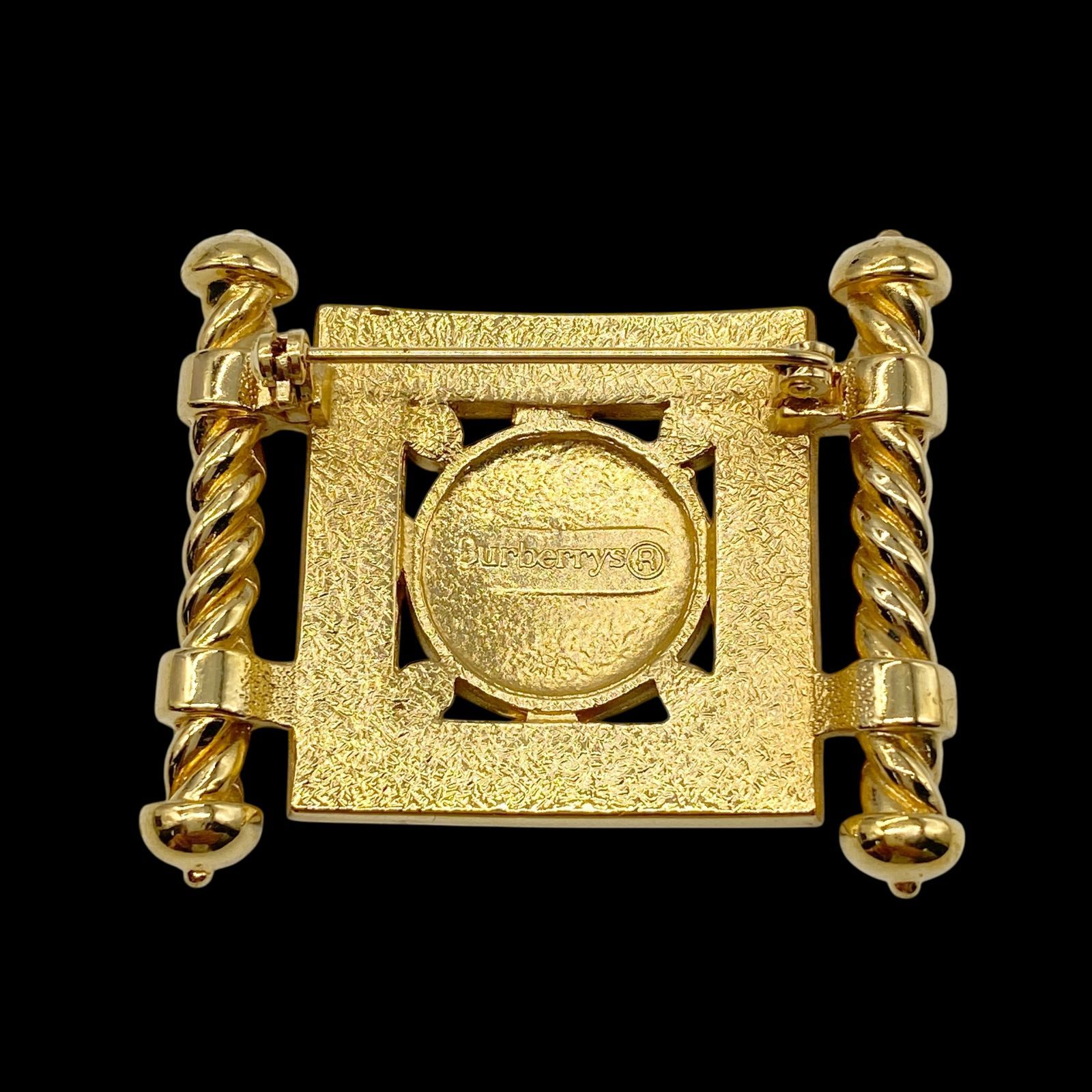 極美品 希少 BURBERRY 騎士 ホースロゴ ゴールド ブローチ バーバリー 希少 美品 Burberrys バーバリー ホースロゴ エンブレムブローチ