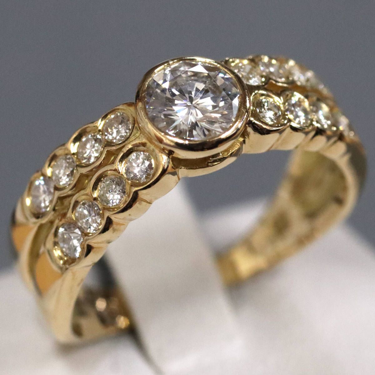 K 18ダイヤモンドリング D 1 00 5 3 g 15 イエローゴールド 1カラット