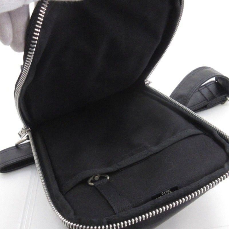 ポーター PORTER 吉田カバン SLING SHOULDER BAG フリースタイル スリング ショルダー ボディバッグ レザー ブラック セーター ボディバッグ ウエストポーチ 