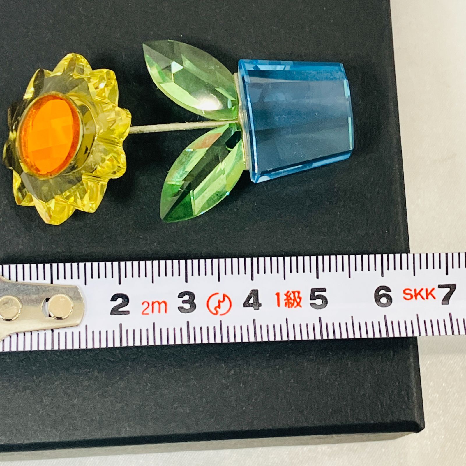 スワロフスキー ひまわり 向日葵 黄色 花 L ラージ 置物