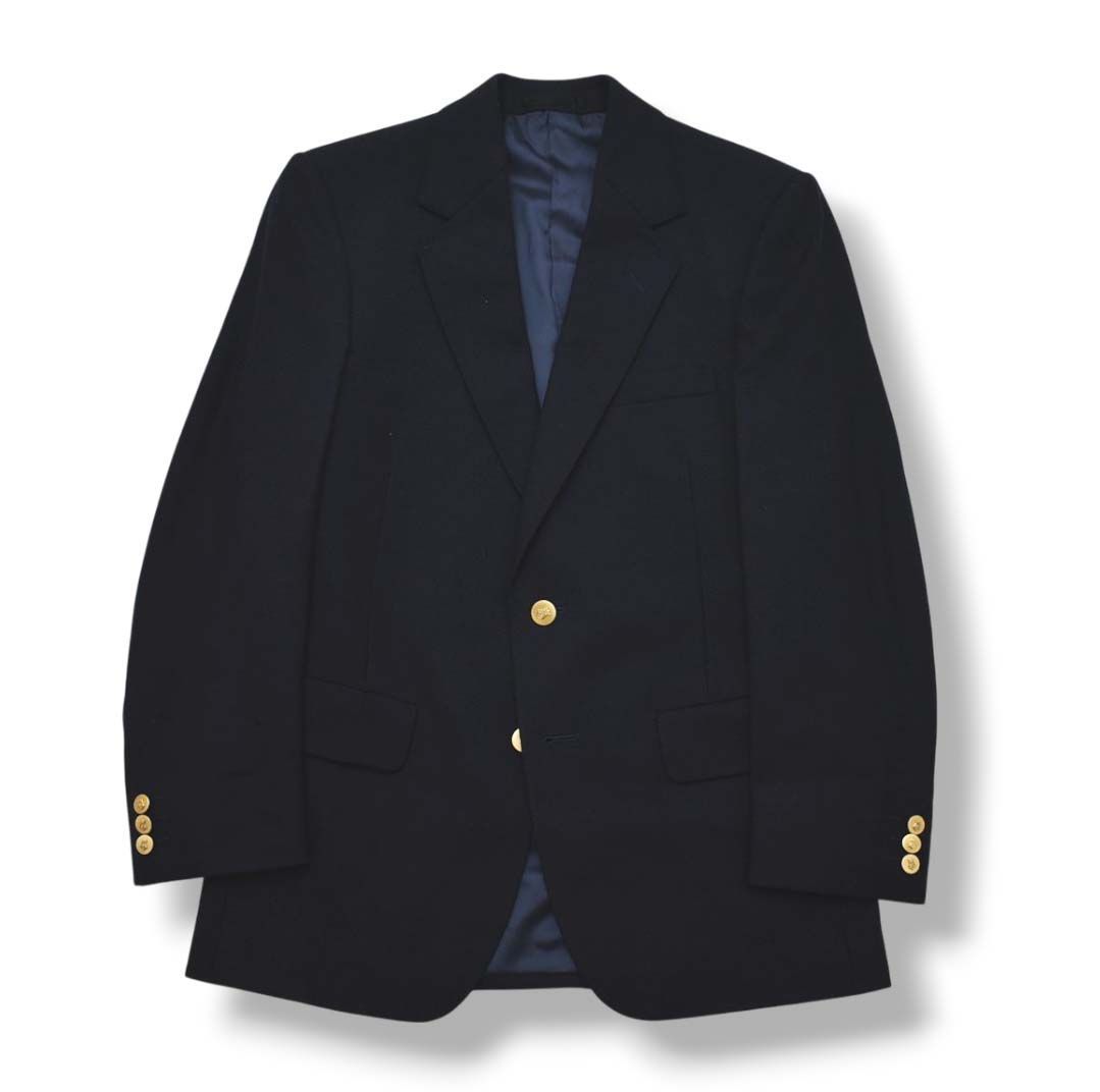 定番】 紺ブレ 英国製 アクアスキュータム Aquascutum シングル 2B 総