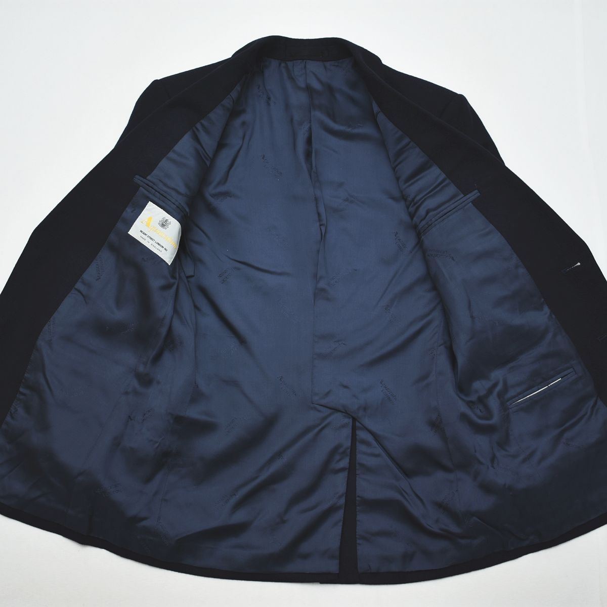 定番】 紺ブレ 英国製 アクアスキュータム Aquascutum シングル 2B 総