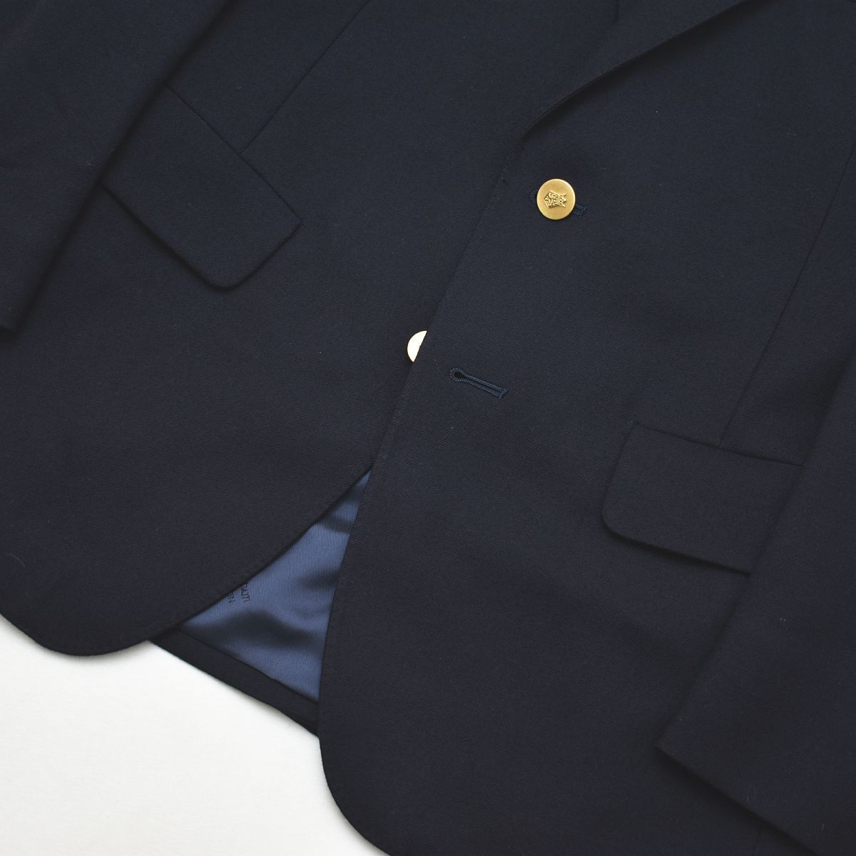 定番】 紺ブレ 英国製 アクアスキュータム Aquascutum シングル 2B 総