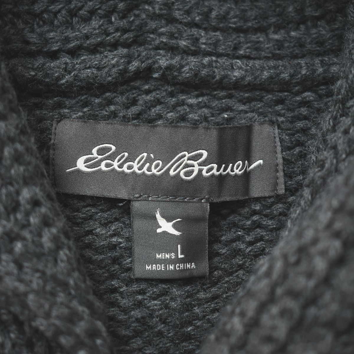 ショールカラー 】 エディーバウアー Eddie bauer ウール ニット