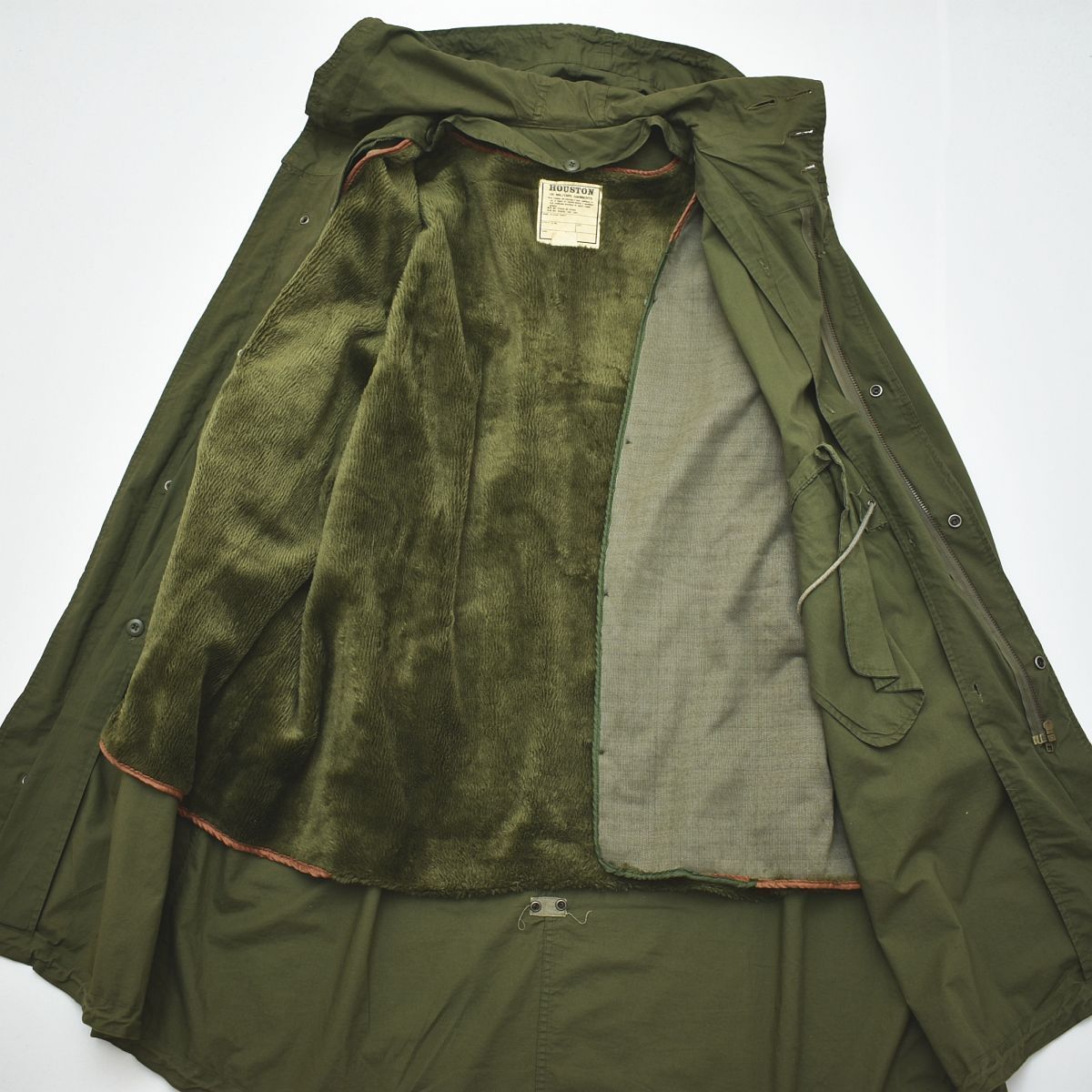 定番】 ヒューストン Houston M-51青島コート パーカー ウールライナー