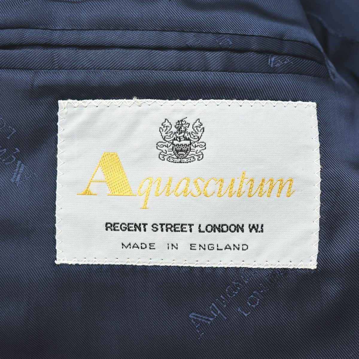 定番】 紺ブレ 英国製 アクアスキュータム Aquascutum シングル 2B 総