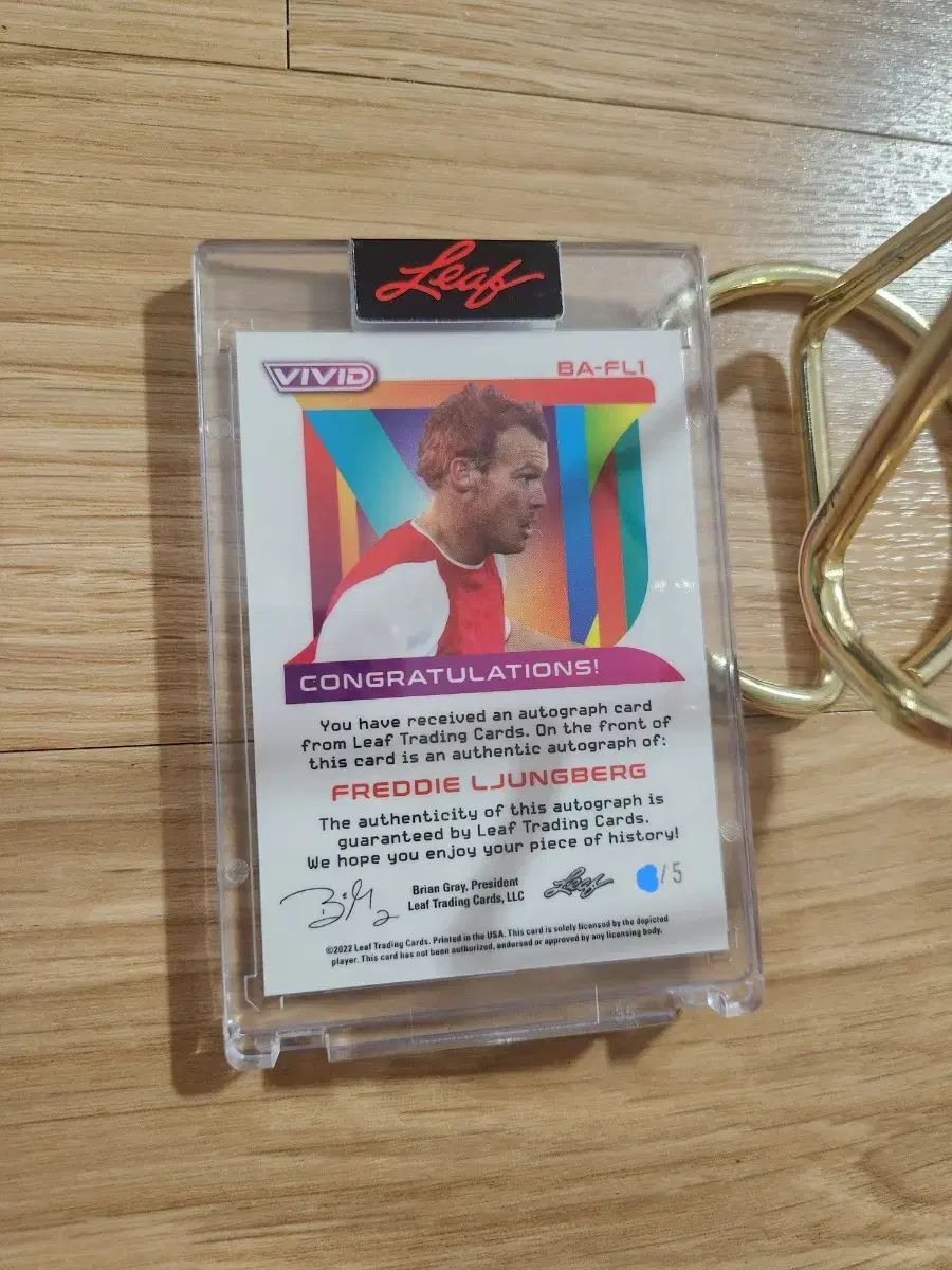 22リーフ アーセナル 5 プレディ ユンベリ サイン オート マグネットケース サッカーカード